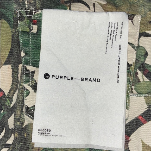 Purple Brand Men's Skinny Jeans - Green Camo - Picture 1 of 4